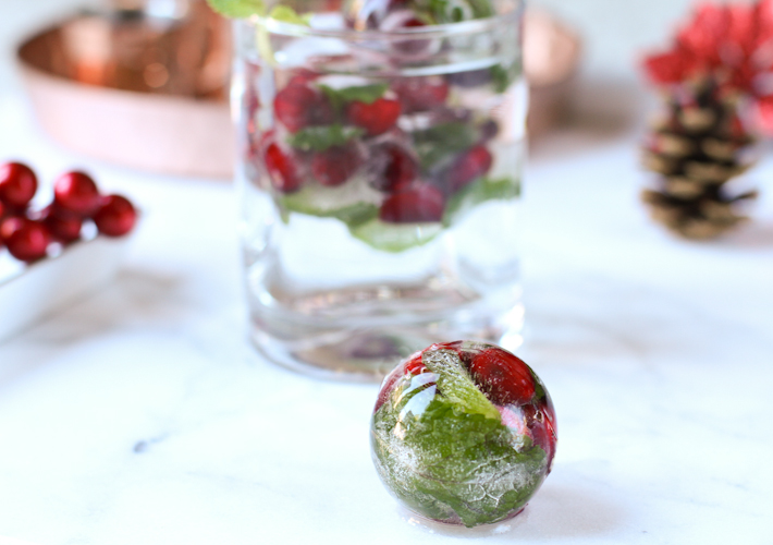 DIY holiday ice cubes || joyfully so