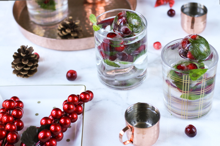 DIY holiday ice cubes || joyfully so