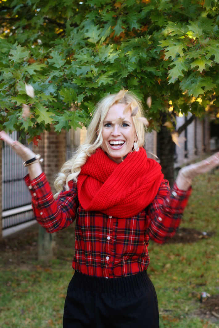 Christmas Plaid Outfit || joyfully so