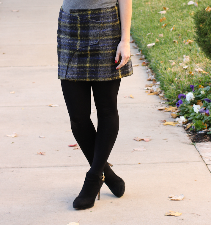 Mini Plaid Wrap Winter Skirt || joyfully so