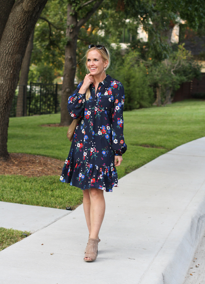 Tory Burch fall floral dress