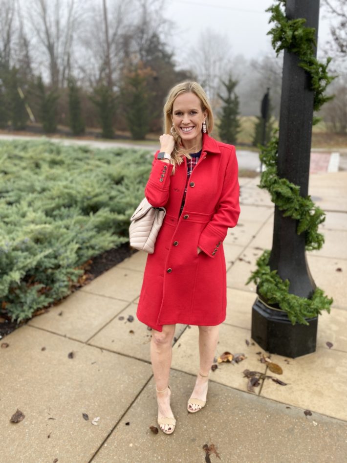 Red tartan print that makes the perfect holiday dress! 