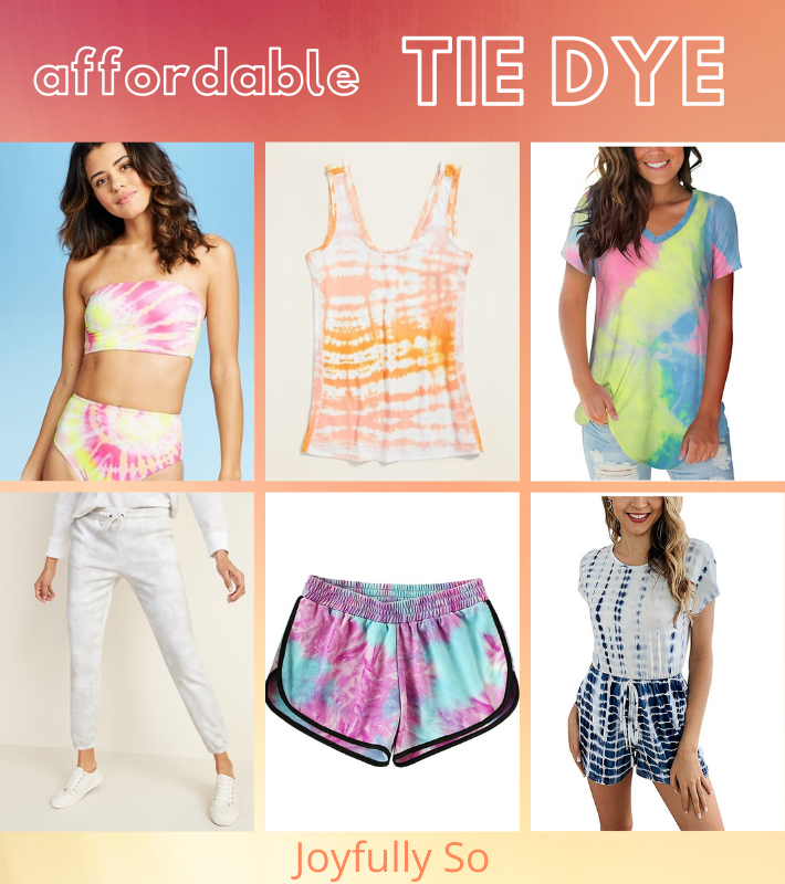 affordable tie dye styles