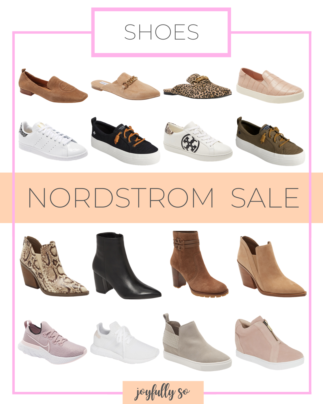 Favorite shoe finds in the Nordstrom Sale! To celebrate the NSale and the new website layout on Joyfully So, there is a Tory Burch giveaway! Let’s get to the Women’s Nordstrom Anniversary Sale 2020 Shopping Guide!