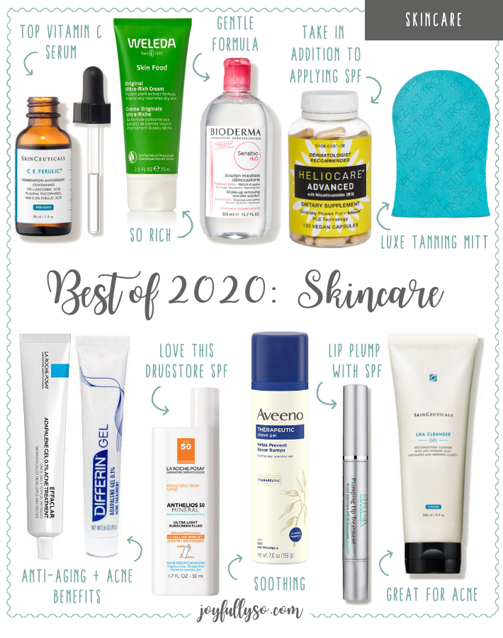 Best of 2020 skincare from a beauty blogger and physician assistant