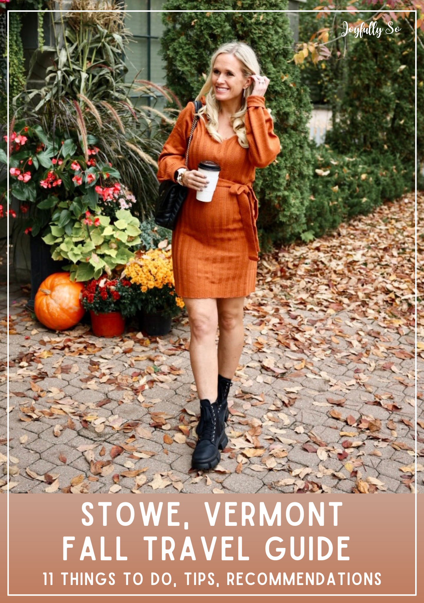 Guide to Stowe, Vermont in the Fall | 11 Things To Do + Tips | Leaf peeper season in Vermont |
 Fall outfit ideas | Maternity outfits in the fall