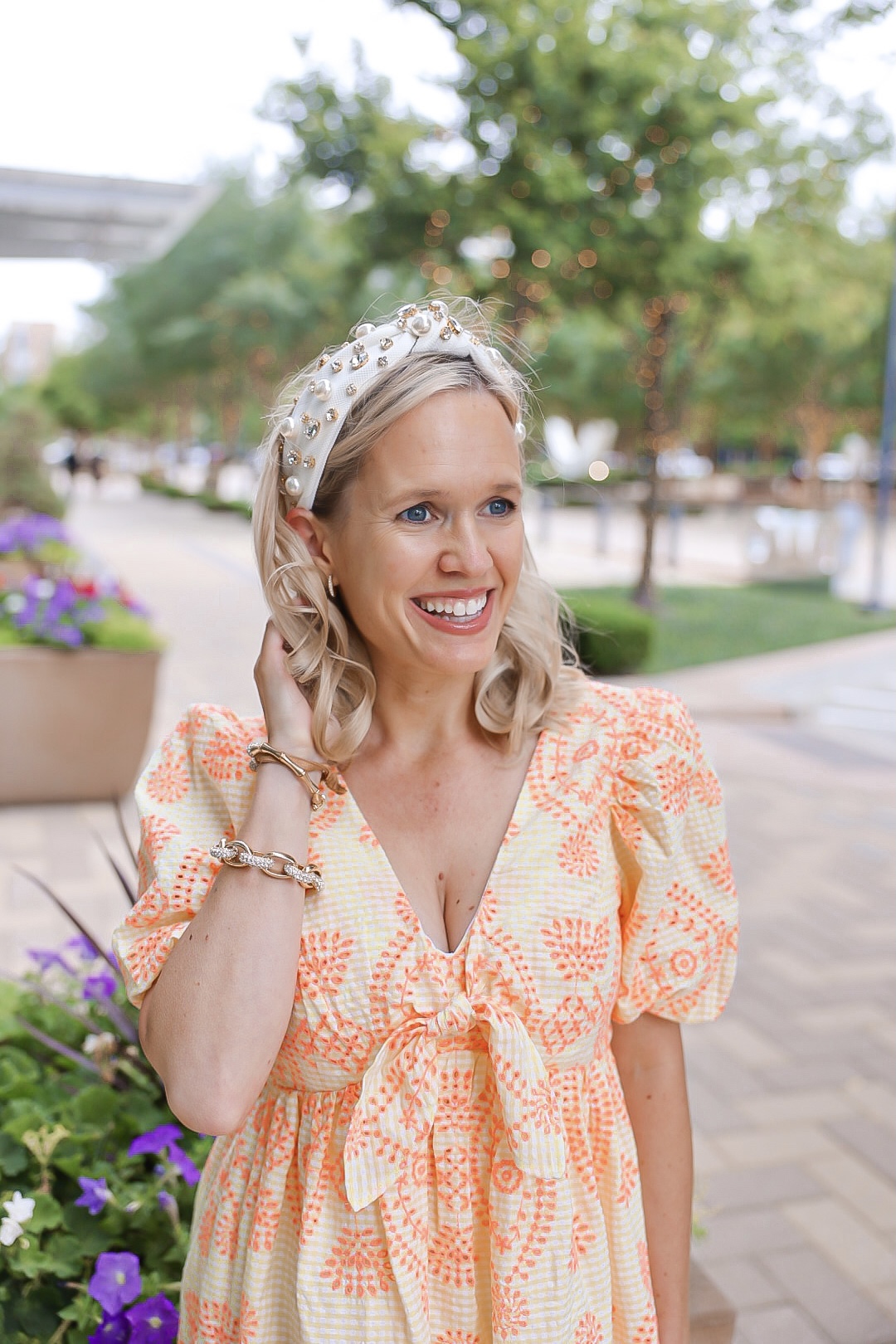 lilly pulitzer dress with white headband from Brianna Cannon