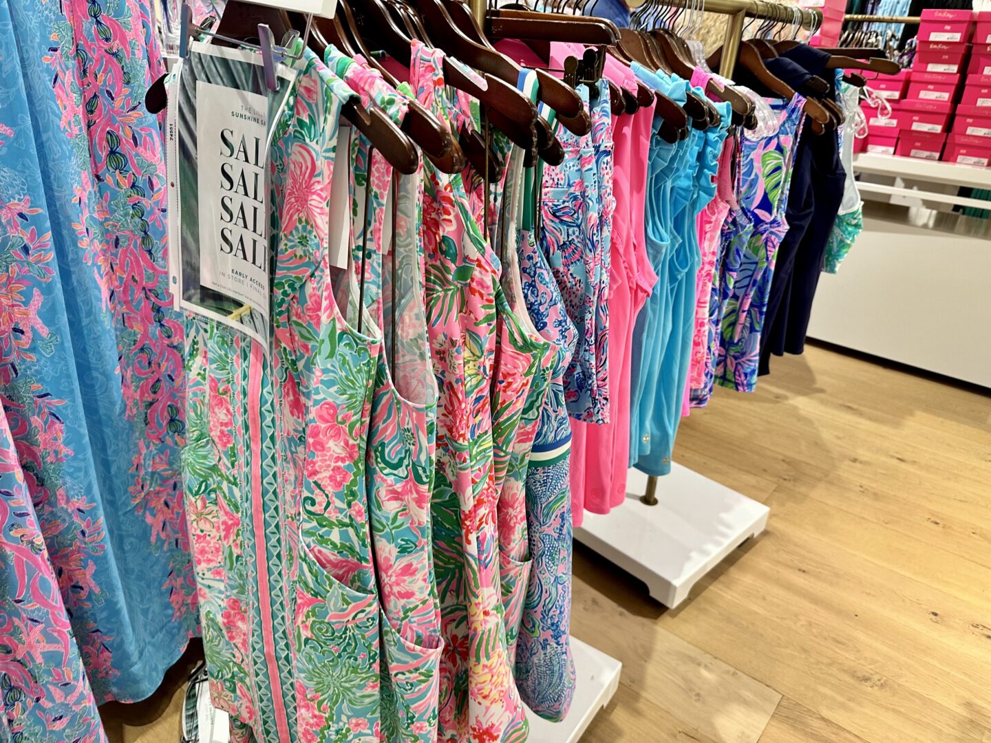 lilly pulitzer sunshine sale racks