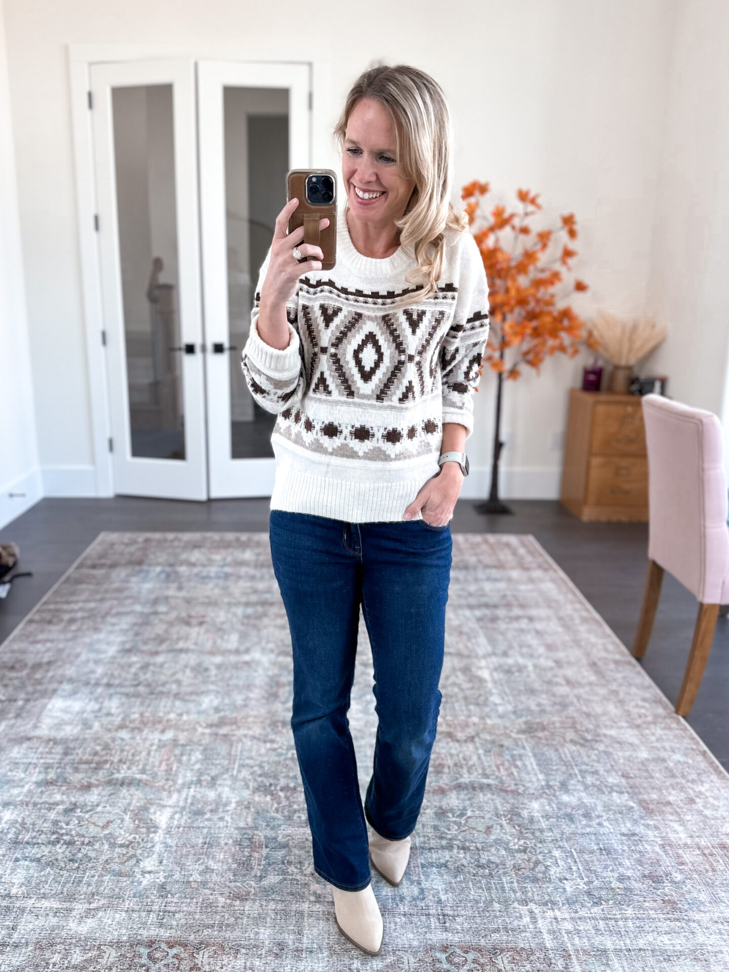 Fair isle sweater for fall and Thanksgiving